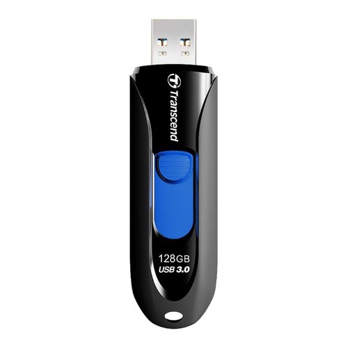 Флешка USB TRANSCEND Jetflash 790 128Гб, USB3.0, черный и синий [ts128gjf790k]