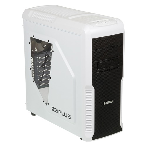 Корпус ATX ZALMAN Z3 PLUS, Midi-Tower, без БП, белый