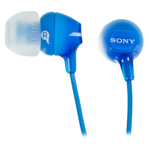 Наушники SONY MDR-EX15LP, 3.5 мм, вкладыши, голубой [mdrex15lpli.ae]