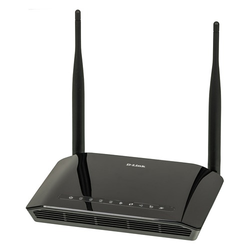 Беспроводной роутер D-LINK DSL-2750U/RA/U3A, ADSL2+, черный