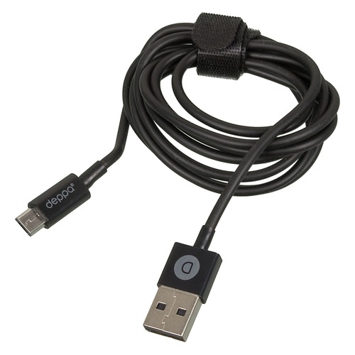 Кабель DEPPA micro USB B (m), USB A(m), 1.2м, черный [72103]
