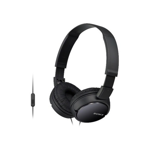 Наушники с микрофоном SONY MDR-ZX110AP, 3.5 мм, мониторы, черный [mdrzx110apb.ce7]