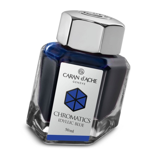 Флакон с чернилами Carandache Chromatics (8011.140) Iddyllic blue чернила 50мл