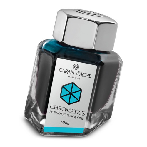 Флакон с чернилами Carandache Chromatics (8011.191) Hypnotic turquoise чернила 50мл