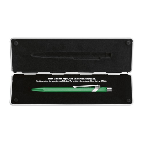 Ручка шариковая Carandache Office Popline Metal-X (849.712) Green Metallic M синие чернила подар.кор