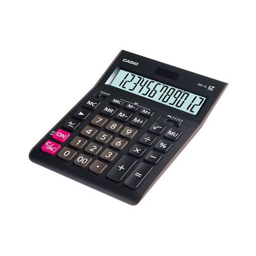 Калькулятор CASIO GR-12, 12-разрядный, черный